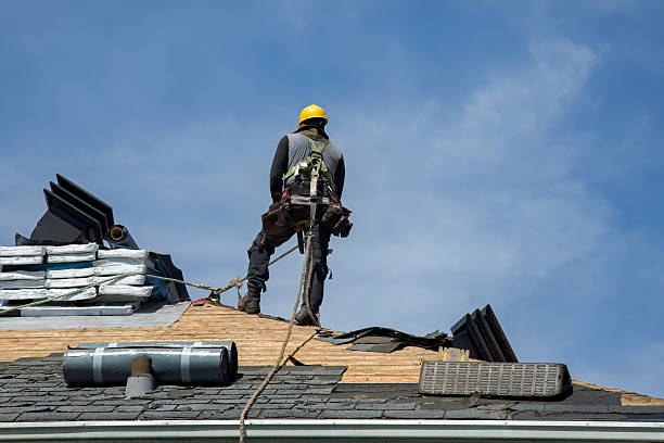 Professional Gutter Installation technician working in Union, NJ